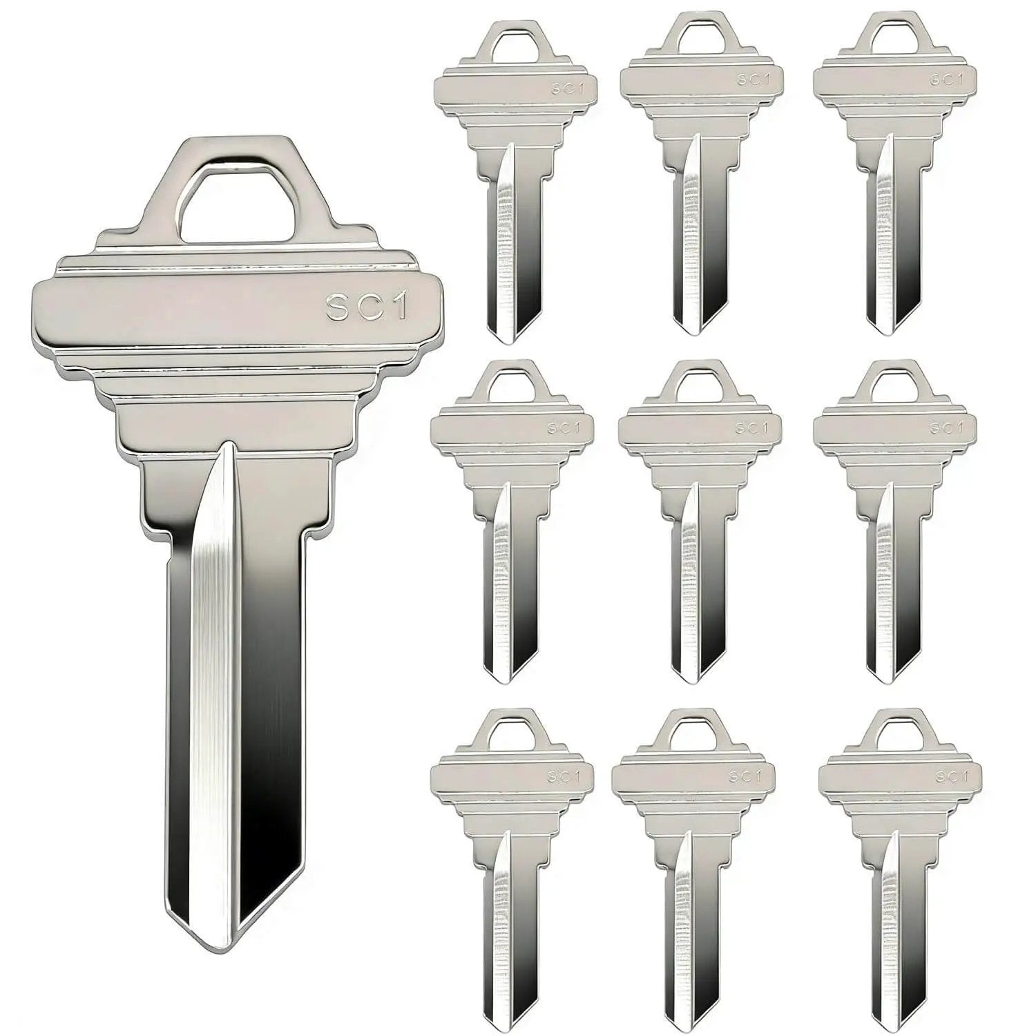 Brass SC1 Uncut Key Blanks Pack Of 10 That Fit Schlage...