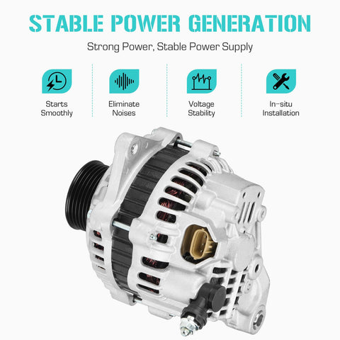 3.0L V6 Alternator For Outback 2006 2009 Legacy 2008 2009 B9 Tribeca 2006 2007 12V 110 Amp Replacement in aluminum
