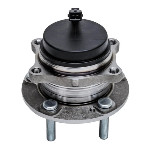 Rear Wheel Bearing And Hub Assembly 2 Pack For Hyundai Santa Fe Santa Fe Sport Santa Fe XL Veracruz Sorento 5 Lug FWD ABS Compatible 2007 To 2020 Direct Fit OEM Grade Quality Long Lasting Great For DIYers And Pros shown front view
