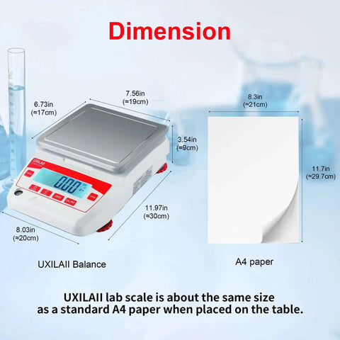 Crazy Precise Lab Scale 3200g Capacity With 0.01g Readability Electronic Analytical Balance Digital Scale beside A4 paper