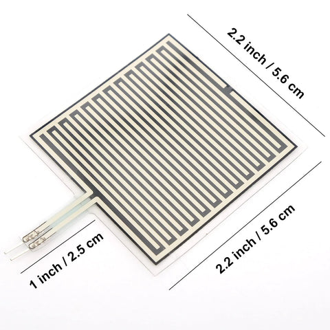 FSR502 force sensing resistor pressure sensor, 2.2in square, flexible foil with two leads for Arduino DIY kit