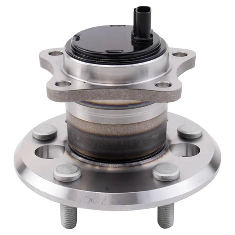 Front view of Rear Driver Side Wheel Bearing And Hub Assembly Fits Lexus ES300 ES330 ES350 And Toyota Avalon Camry Solara And Highlander FWD Models From 2002 To 2012 For A DIY Friendly Replacement