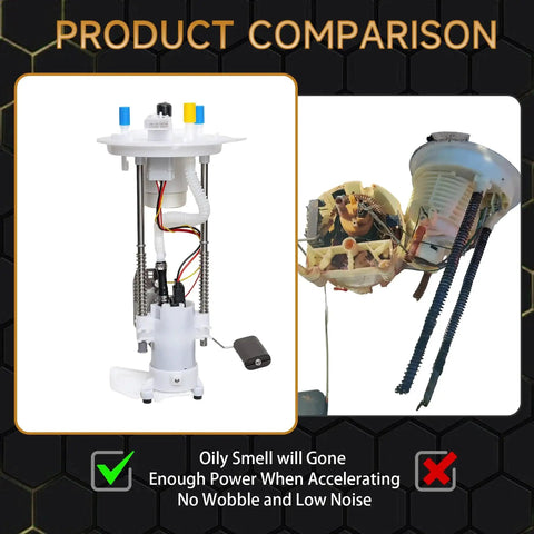Fuel Pump For Ford F150 And Lincoln Mark LT With V6 4.2L V8 4.6L And 5.4L Engine Fits Includes Pressure Sensor And Seal Ring Replaces E2434M E2441M No Fuss Install Reliable Fuel Delivery product comparison showing two models side by side