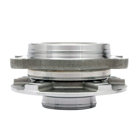 Front view of Front Wheel Bearing Hub Assembly Set Of 2 For 2009 To 2015 Audi A4 A5 A6 Q5 S4 S5, metal construction visible.