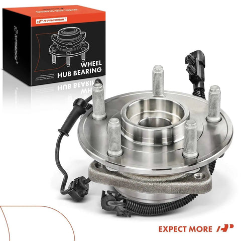 Front Wheel Bearing And Hub Assembly With ABS For Jeep Wrangler 2007 To 2010 4 Wheel ABS 5 Lug Compatible Heavy Duty