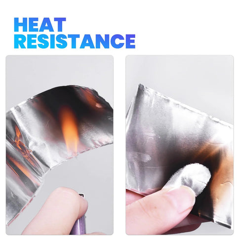 ADHES premium aluminum foil tape, 2 in x 210 ft, heat resistant 80–100°C for HVAC sealing