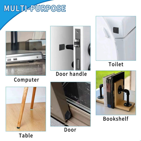 64 Pack Self Adhesive Rubber Feet Bumpers For Electronics in use on computer, door handle, toilet, table, door, bookshelf
