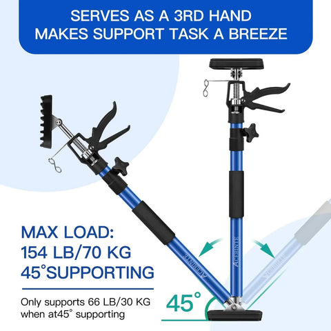 4 Pack Steel Telescopic Support Poles With Quick Adjustable Third Hand System displayed with max load text