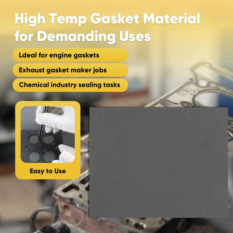 Terixe 3-pack gasket material sheets 15x11.8 in gray non-asbestos high-temp gasket material