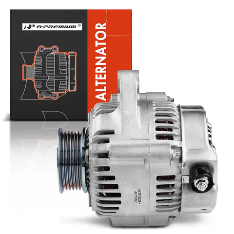 Alternator Replacement For Honda Prelude 1997-2001 2.2L L4, 90 Amp 12 Volt, Counterclockwise CCW, 6-Groove Clutch Pulley, Drop-In Ready