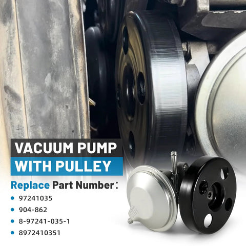 Aumzong vacuum pump with pulley kit; metal pulley visible; replacement part for Isuzu NPR engines