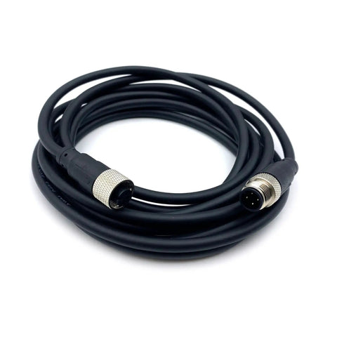 M12 4 Pin Male To Female Connector Cable 5 Meter IP67 Waterproof A Code Straight Profibus Fieldbus Sensor Cable For Rugged Industrial