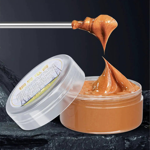 Copper Grease High Temp Electrical Contact Lubricant Dope Conductive Paste With Strong Adhesion Multipurpose Anti Seize For Auto Electronics And Construction 30g in open container with glossy texture