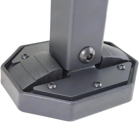 Close-up of Marine Swivel Tongue Jack For Trailers With Side Wind Handle 2000 Lb Capacity, showing sturdy base mounting hardware.