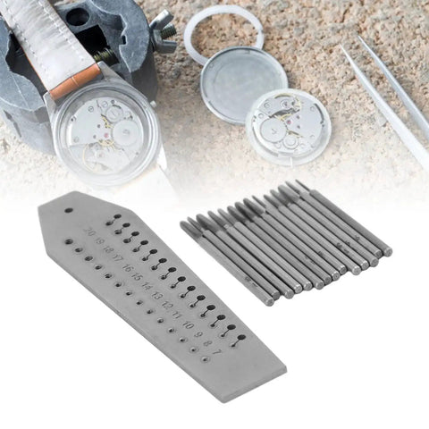 Fourteen Piece Micro Tap And Die Set For Jewelry Making And Watch Repair, Handy Watchmaker Screw Plate Kit With Taps And Dies