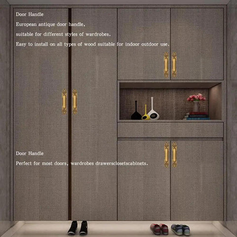 European Style Barn Door Handle Antique Metal Pull For Sliding Doors And Cabinets And Cupboards, Durable Alloy Construction