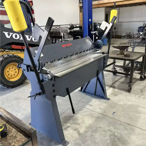 49 Inch Box And Pan Brake For Steel And Aluminum, 12 Gauge Capacity Up To 0.1 Inch Mild Steel, in workshop setting