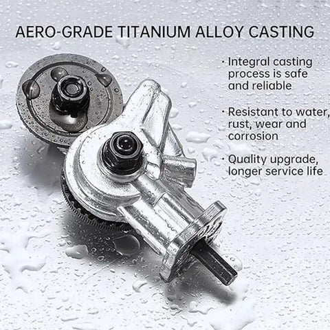 Aero-grade titanium alloy casting for drill metal plate cutter attachment. Integral casting process, safe and reliable with rust resistance.