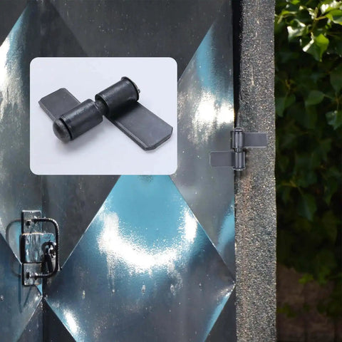 Weldable Lift Off Hinges 4 2/3 Inch By 3 3/7 Inch Heavy Duty Weld Carbon Steel Lift Off Flag Hinges With Removable Pin on gate