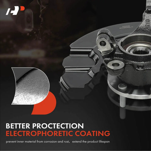 Front Left Steering Knuckle And Wheel Bearing Hub Assembly For Ford Transit Connect 2014 2015 2016 2017 2018 with electrophoretic coating