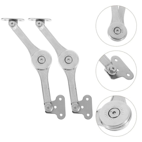 Heavy Duty Soft Close Lift Hinges For Cabinet Doors AGFELO 2 Pack Zinc Alloy Adjustable Lid Stay Hardware visible in detail