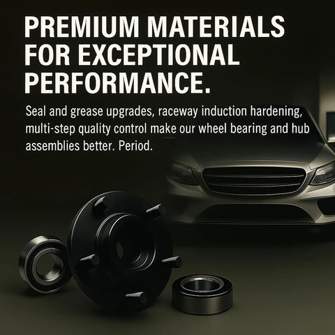 Heavy-Duty Front And Rear Wheel Bearing And Hub Assembly Plug-And-Play For 2008-2023 Audi A4 Allroad with premium materials shown.