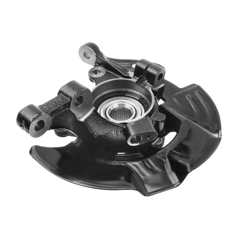 Front Right Steering Knuckle and Wheel Bearing Hub Assembly for Hyundai Sonata 2011 2012 2013 2.0L Without Sport Suspension, top view.