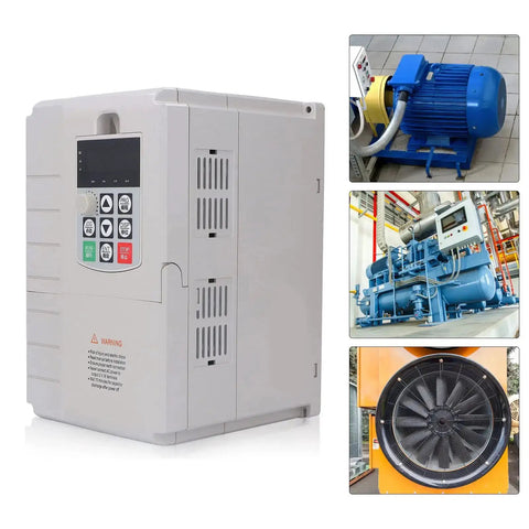 7.5KW VFD Variable Frequency Drive Inverter for 220V to 380V Motors with plug-and-play setup, ideal for fans and compressors