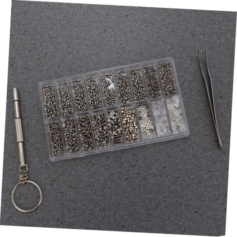 Must Have Mini Screw Kit Set Stainless Steel Miniature Screws With Screwdriver And Tweezers for Glasses Watches Cameras