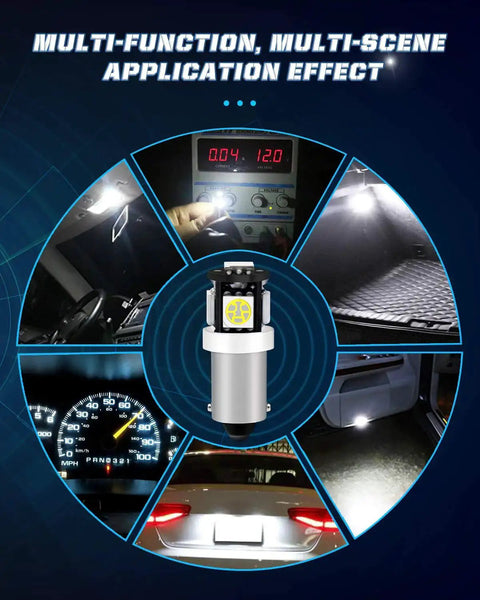 12V White BA9S LED Bulb For Car Interior Lights 1445 1815 1816 1893 1895 53 57 64111 755 0.8W 100lm 5050 Chips installed