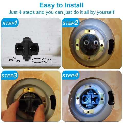 Installation steps for Universal Pressure Balancing Cartridge Replacement For One Half Inch Single Handle Shower Valves Compatible With Kohler GP500520 GP77759 GP77886 GP71969 Rite Temp Bath And Shower Valve Replacement Part For Retrofit And Home Renovation