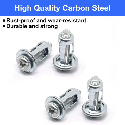 Heavy Duty Hollow Wall Anchors Set For Thin Walls M4 Size, Includes Screws, ideal for hollow panels such as doors and RV walls