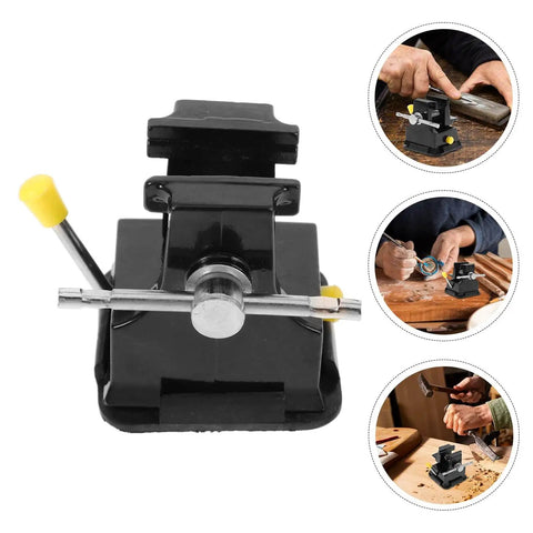 Tiny Bench Vise With Suction Base For Portable Table Mount, Quick Install Clamp for Jewelry Making, Watches, DIY Crafting