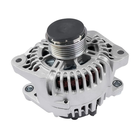 Alternator Replacement For Hyundai Sonata 2011-2014 2.4L, Tucson 2010-2013 2.4L, OEM style, metal finish, close-up view