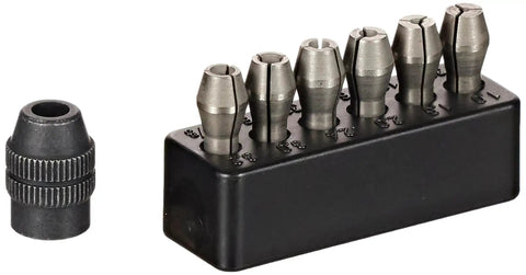 Six Piece Micromot Steel Collets Set For Micromot Machines Includes 1/32 Inch 1/16 Inch 5/64 Inch 3/32 Inch 7/64 Inch And 1/8 Inch Collets
