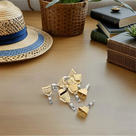 15 Piece Clip On Fishing Rod Alarm Bells Set with stainless steel bite alarms on a table, designed for quick bite detection from Balacoo.