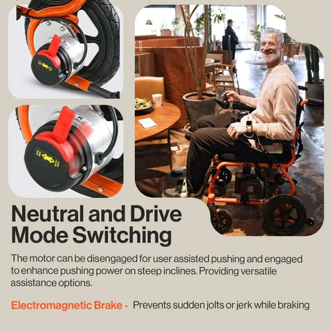 Go Ride Electric GoRide 2 Electric Wheelchair Lightweight 42 Lb Foldabl...