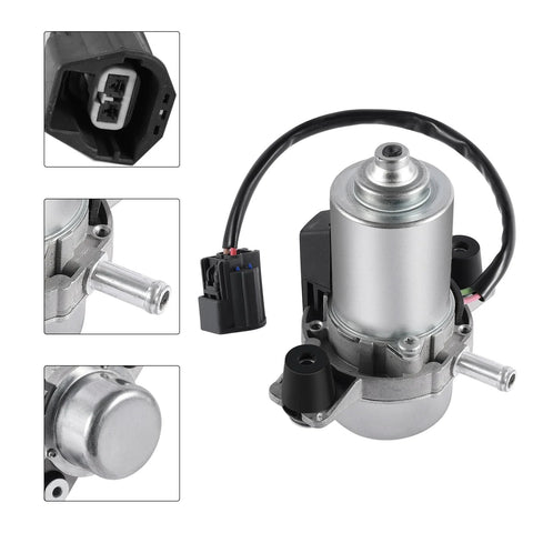 AULINK power brake booster vacuum pump; silver motor, black 2-pin connector, mounting flange.