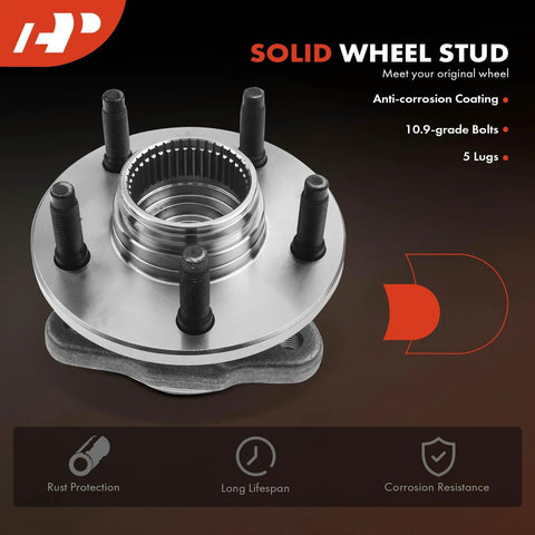 Front Wheel Bearing And Hub Assembly For Ford Ranger And Mazda B3000 B4000 1998 1999 2000 5 Lug Wheels 4WD And 2WD ABS
