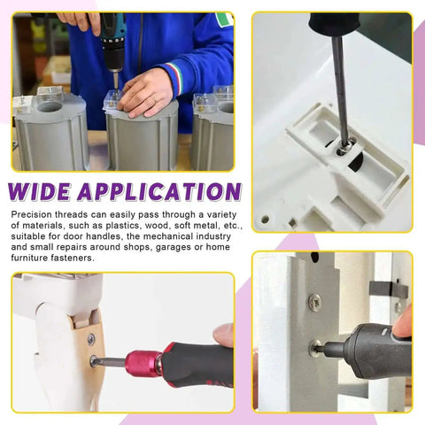 Wide application of 200Pcs Self Tapping Screws Set With Phillips Truss Head for wood, metal, PVC plastic in various installations.