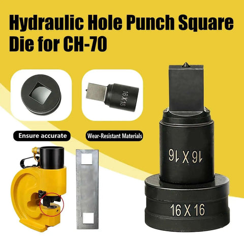 Square Punch Die For CH-70 Hydraulic Press 6.5 By 6.5 mm Beefy Heavy Duty Hole Punch Die Built To Last For Sheet Metal Fabrication Projects And Industrial Use