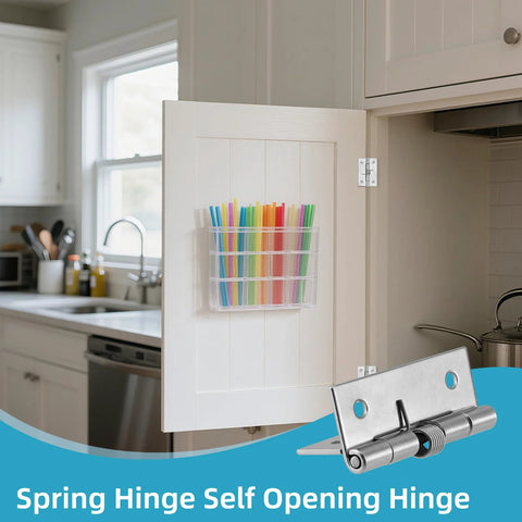 Rannb 2-inch stainless steel spring self-opening cabinet door hinge