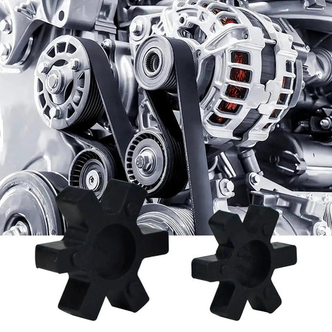 2 Pack L090 L095 NBR Rubber Spider Inserts For L Jaw Coupler Set Solid Center Black Heavy Duty Replacement Parts