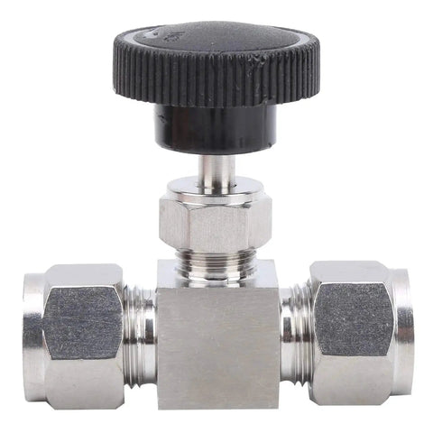 High Pressure Needle Valve for Water and Gas Control, Industrial Grade 304 Stainless Steel, 1/2 Inch Threaded Valve
