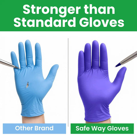 Comparison of X Large Nitrile Disposable Gloves Powder Free Textured Fingertips For Medical Lab with another brand.