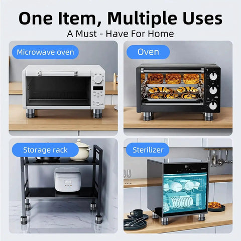 Adjustable Speaker Isolation Feet 4 Pack With Height Adjustable 0.9 to 1.5 Inch Vibration Damping Stands used under appliances