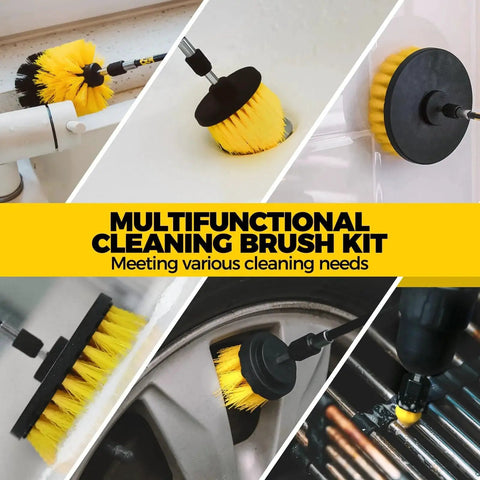 30 Piece Drill Brush Set With Scrub Pads And Sponges For Grout Tiles cleaning various surfaces