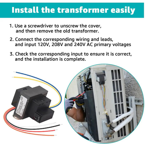Heavy Duty 90 T60C3 Transformer 120 208 240 Volt To 24 Volt 60 VA Foot Mount Class 2 Replacement for Industrial HVAC Controls