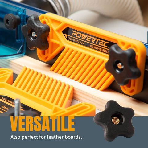 Heavy Duty T Track Knob Kit With Threaded Knobs And 5/16-18 T Slot Bolts, 16-Piece Set installed on woodworking jig