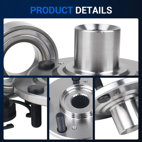 Pair Front Wheel Bearing And Hub Assembly For Honda Accord 1998-2002 Acura TL 1999-2003 Acura CL 2001-2003 Non ABS 5 Lug Replaces HA590502 BR930590K showing product details